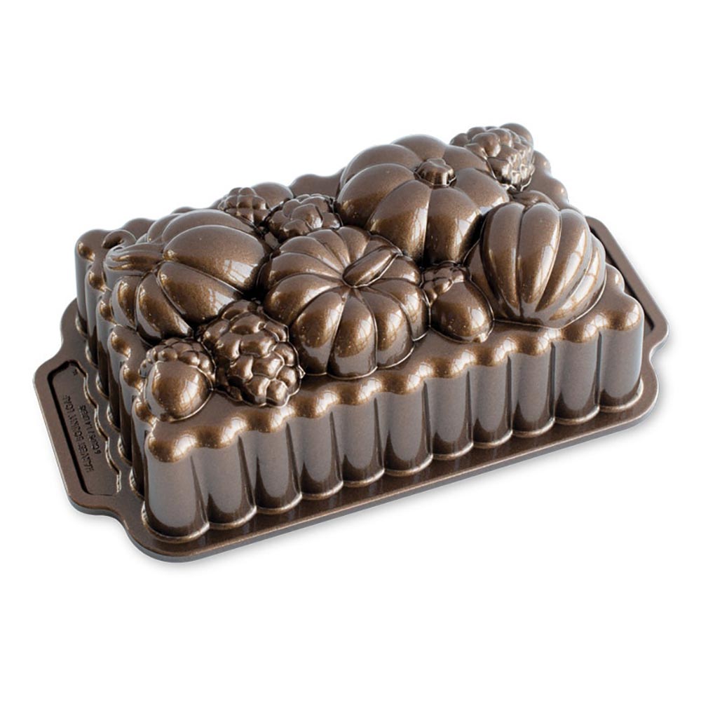 American Made Nordicware Cast Harvest Bounty Loaf Pan- Bronze Non Stick