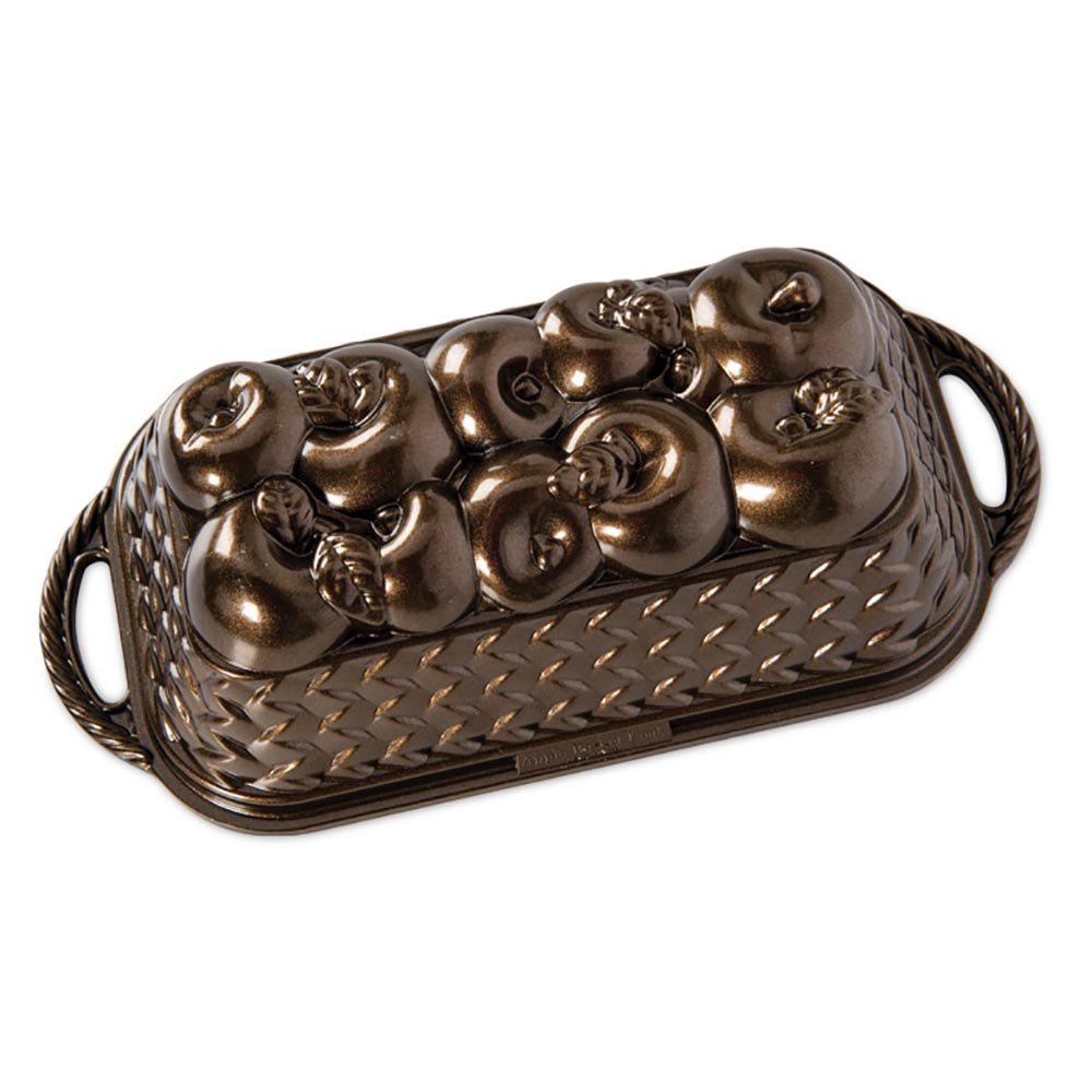 American Made Nordicware Cast Apple Basket Loaf Pan- Bronze Non Stick