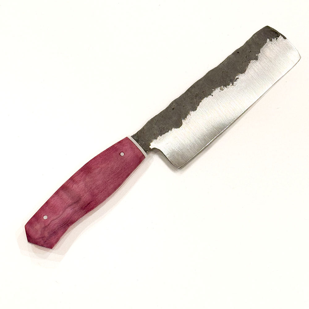 Handmade Knife- Colorado Made  B&D Knives Brut de Forge Carbon Steel 5.5 Inch Nakiri Knife
