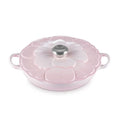 A Le Creuset Shell Pink/ Pink 2.25qt petal braiser