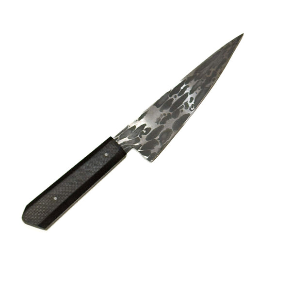 Handmade Knife- Colorado Made  B&D Knives Carbon Steel Ball Bearing Damascus 6 Inch Chef's Knife-Carbon Fiber Handle
