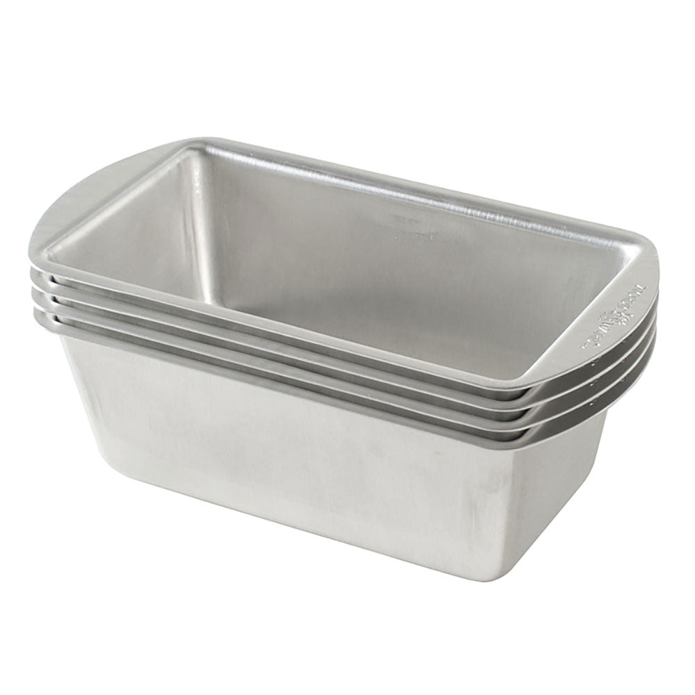 American Made Nordicware Naturals® Set of 4 Mini Loaf Pans - 5-1/2in x3in x 2in Loaves