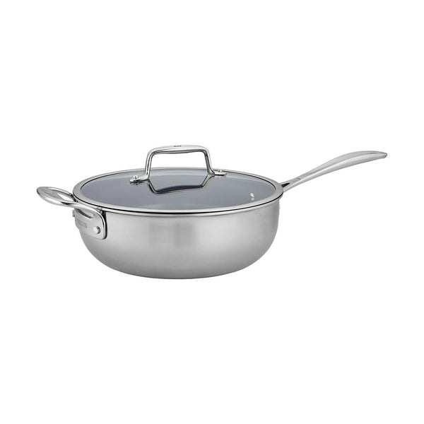 Zwilling Clad CFX Stainless Steel with Ceramic Non-Stick 4 Quart Perfect Pan