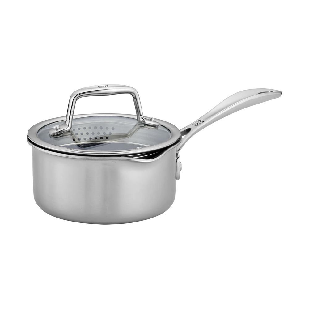Zwilling Clad CFX Stainless Steel with Ceramic Non-Stick Saucepan-1 Quart