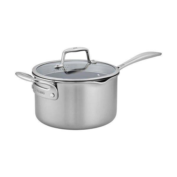 Zwilling Clad CFX Stainless Steel with Ceramic Non-Stick Saucepan-4 Quart