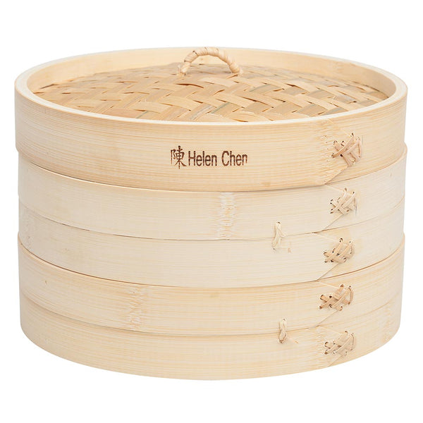 Helen Chen 2 Tiered Bamboo Steamer - 10 inch