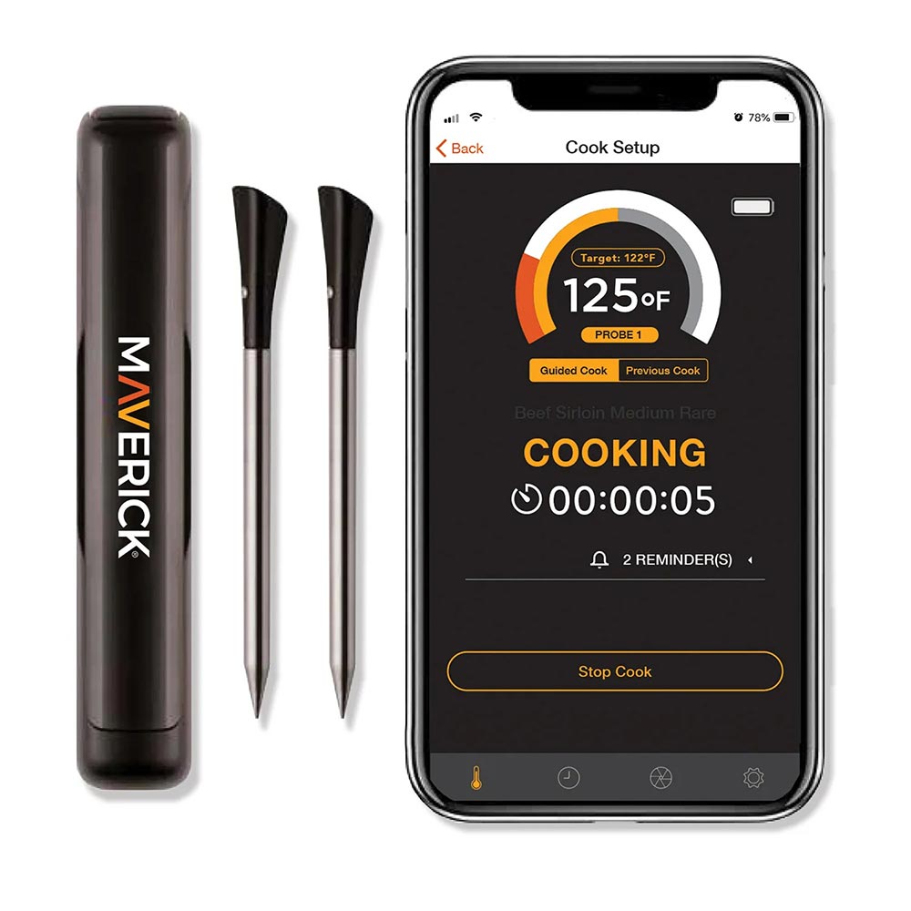 Maverick BT-32 Bluetooth STAKE Truly Wireless Intelligent Food Thermometer -Includes 2 Probes