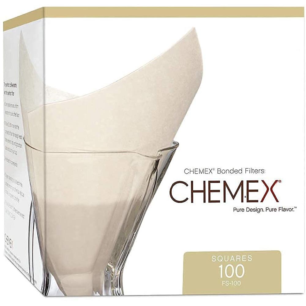 Classic Chemex® Pre-Folded Square Coffee Filters - Natural