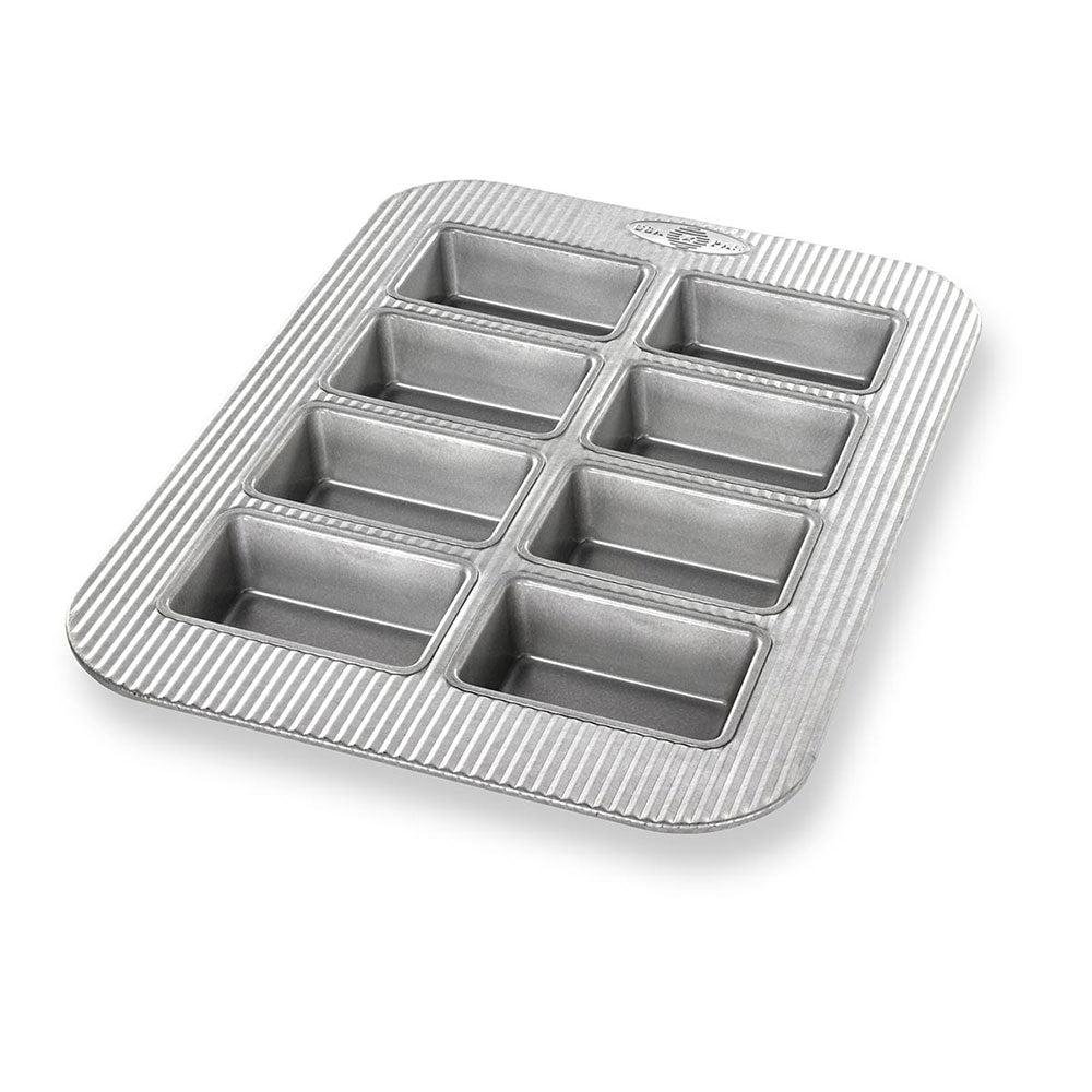 American Made USAPan Commercial Weight Non Stick Mini Loaf Pan Panel-8 Loaf